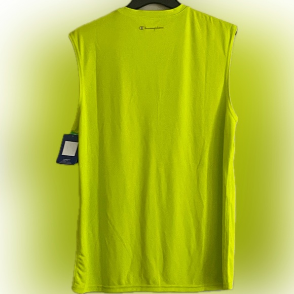 CHAMPION Men’s DoubleDry©️ Bright Yellow Muscle Shirt - Picture 4 of 6